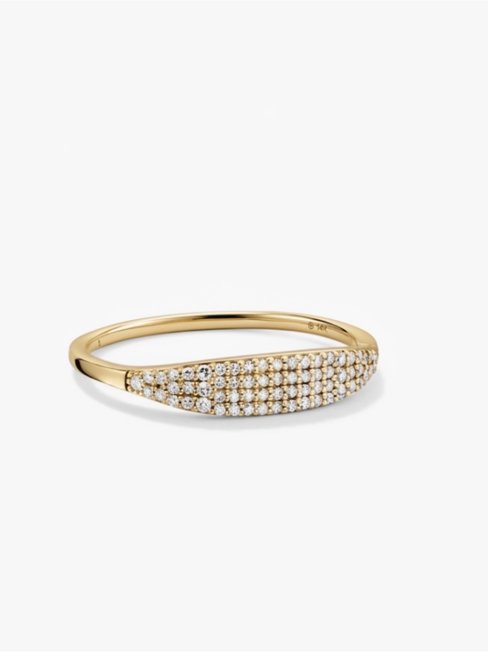 Mejuri Pave Diamond Slim Signet Ring
Size 5